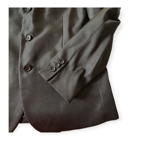 Comme des Garçons CDG Polyester Serge Thick Blazer Black, Size L, RN-J016 FW24 - Picture 10 of 16